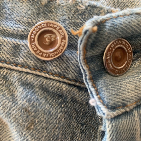 MAGNOLIA PEARL Calico Miner Distressed Denim Trousers - Picture 7 of 8